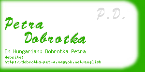 petra dobrotka business card